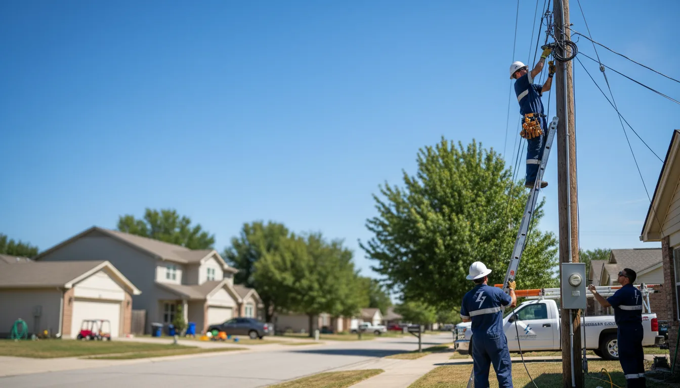 Residential electrician providing installation services in Hammon, OK